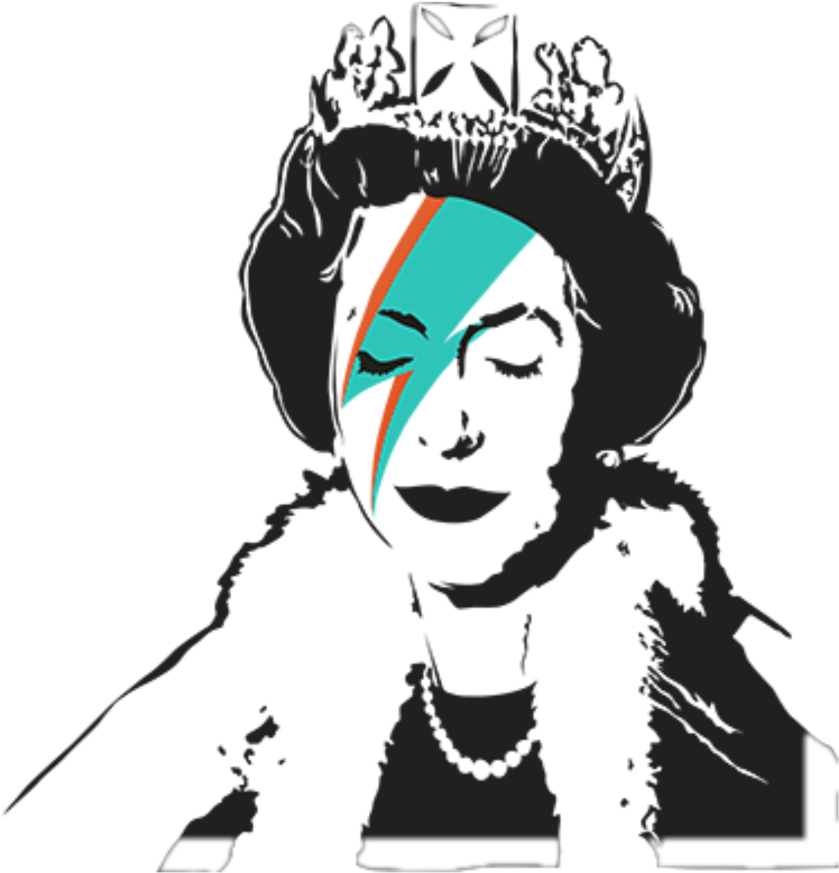 Banksy Queen Bowie Hybrid