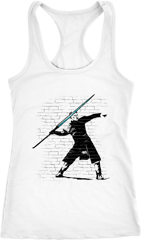 Banksy Throwing Flowers Tank Top