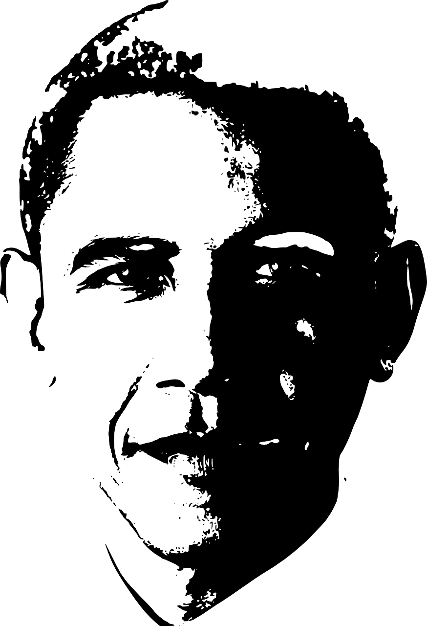 Barack Obama Silhouette Portrait