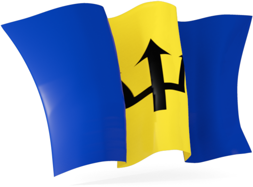 Barbados Flag Waving