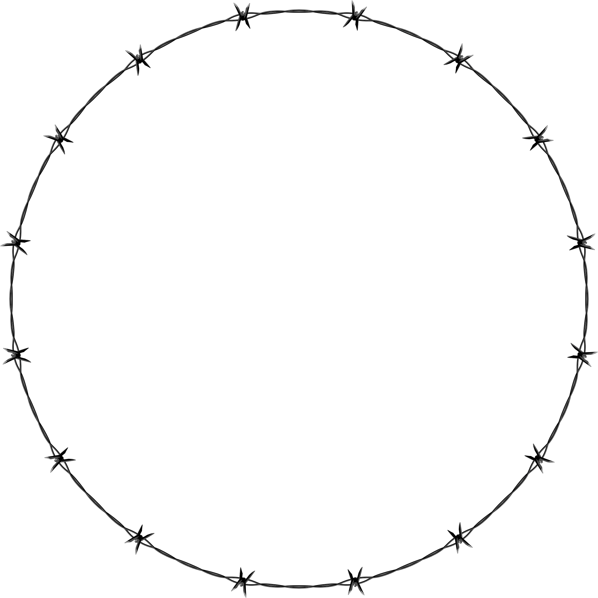 Barbed Wire Circle Graphic