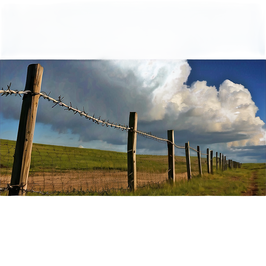 Barbed Wire Fence And Sky Png 67