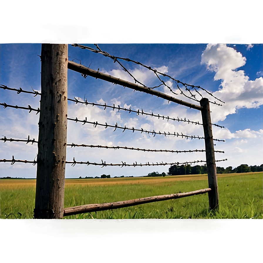 Barbed Wire Fence For Farm Png 93