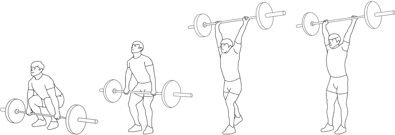 Barbell Snatch Sequence Illustration