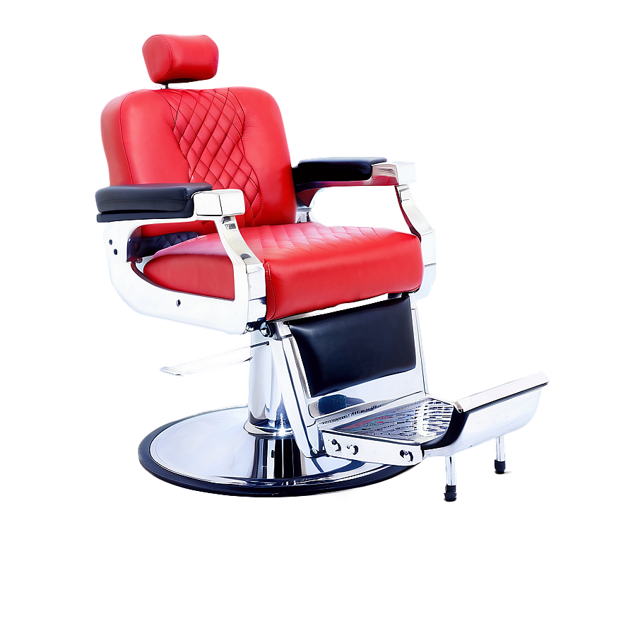 Barber Chair In Black And Chrome Png 06282024