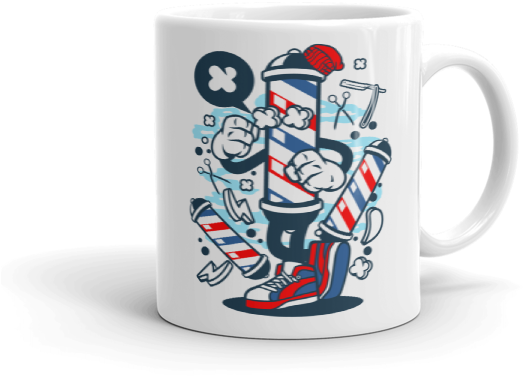 Barbershop Themed Mug Design