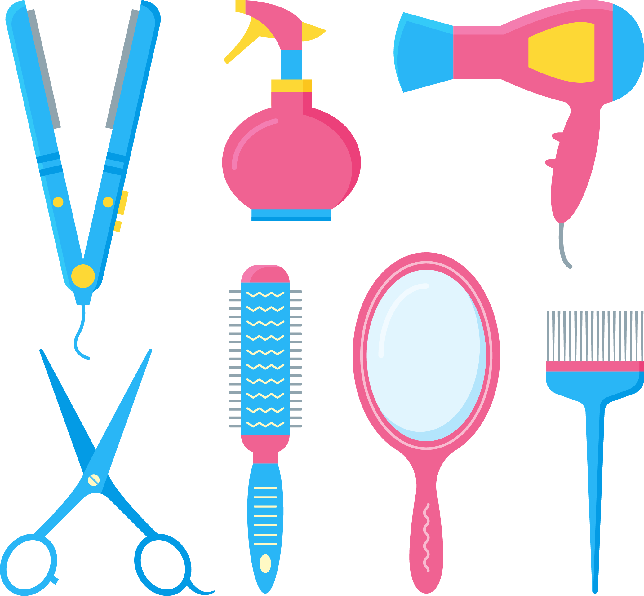 Barbershop Tools Vector Illustration