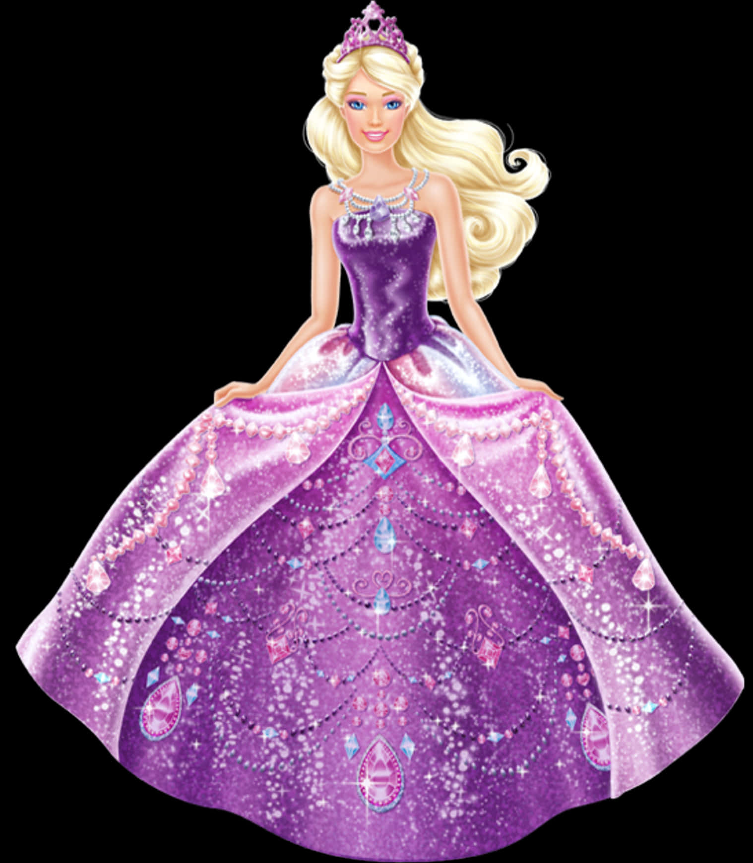 Barbie Princessin Sparkling Purple Gown