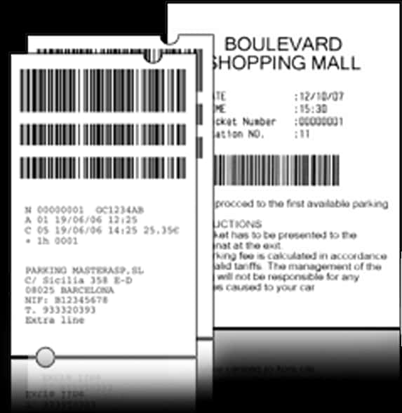 Barcode Parking Ticket Example