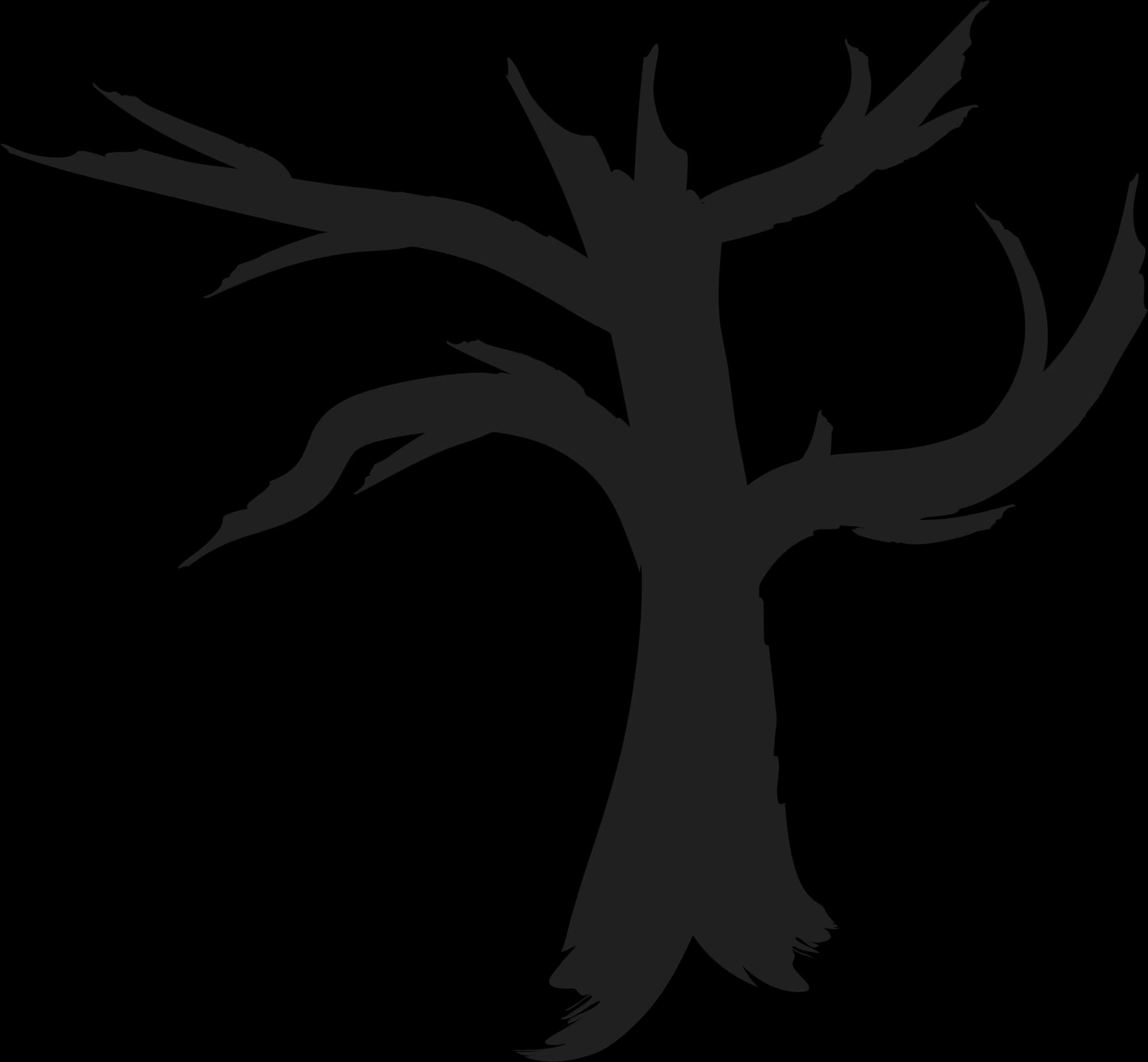 Bare Tree Silhouette Graphic