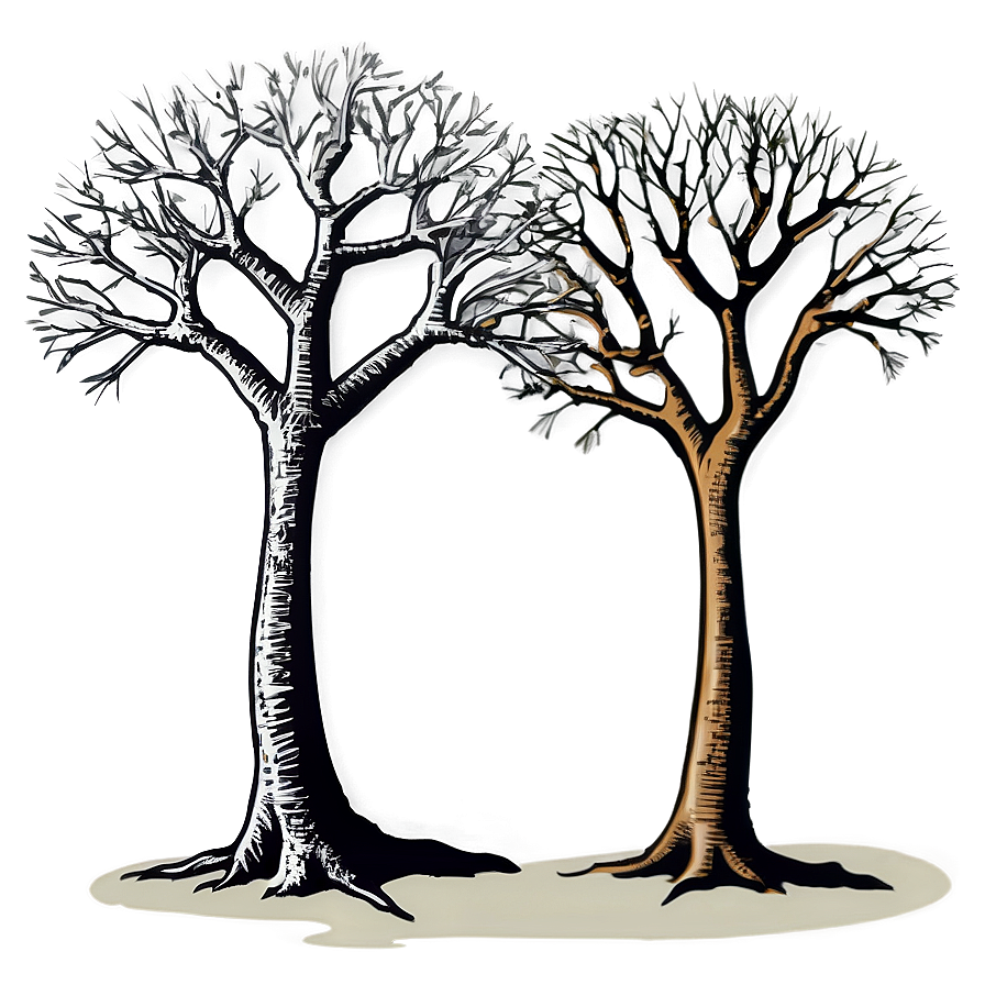 Bare Tree Sketch Png Wii