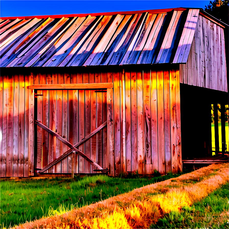 Barn At Golden Hour Png Sql