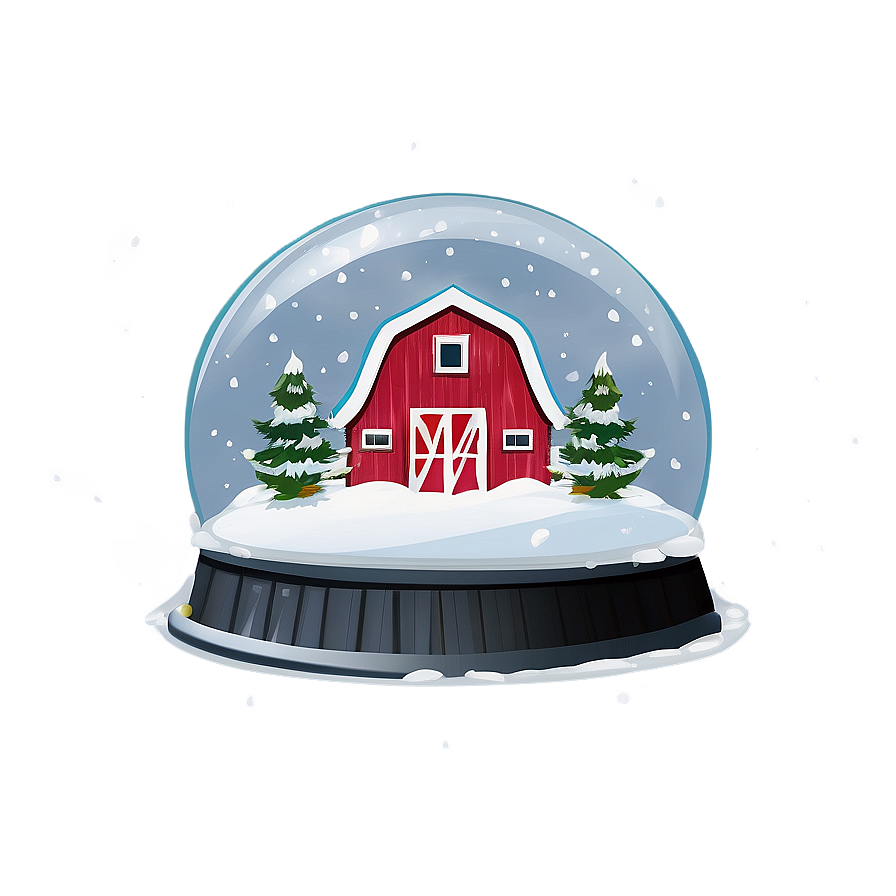 Barn In A Snow Globe Png 57