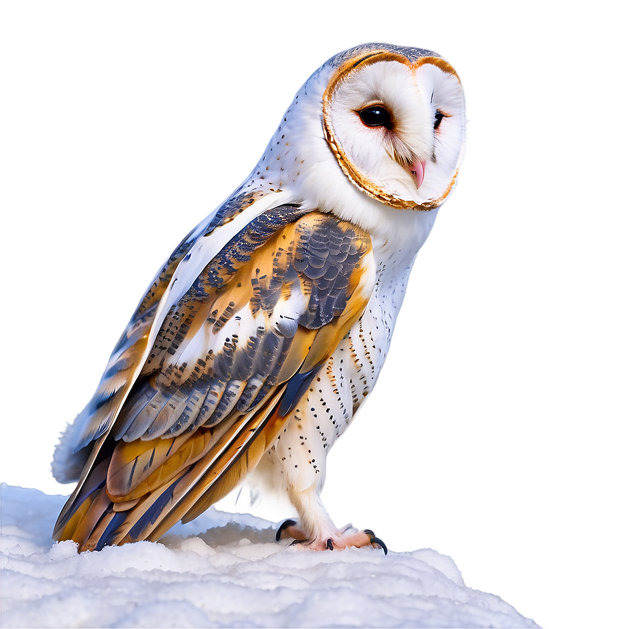 Barn Owl In Snow Png 06252024