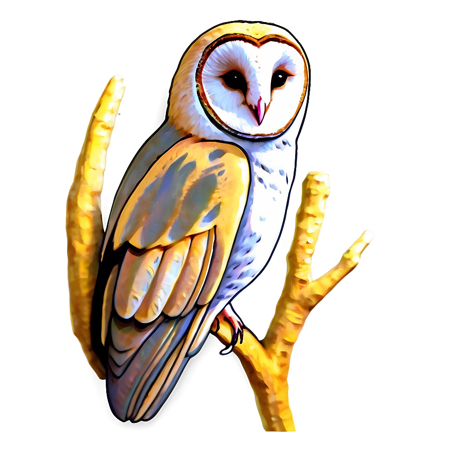 Barn Owl In Twilight Png Jyt