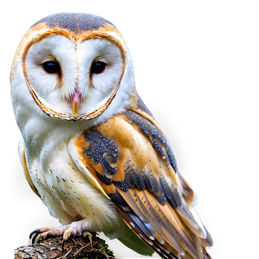 Barn Owl In Winter Setting Png 1