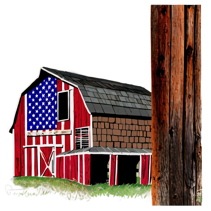 Barn With American Flag Png Koo95