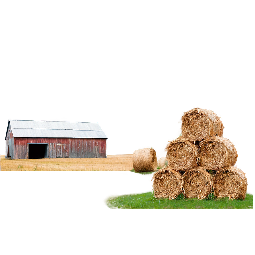 Barn With Haystacks Png Eht35