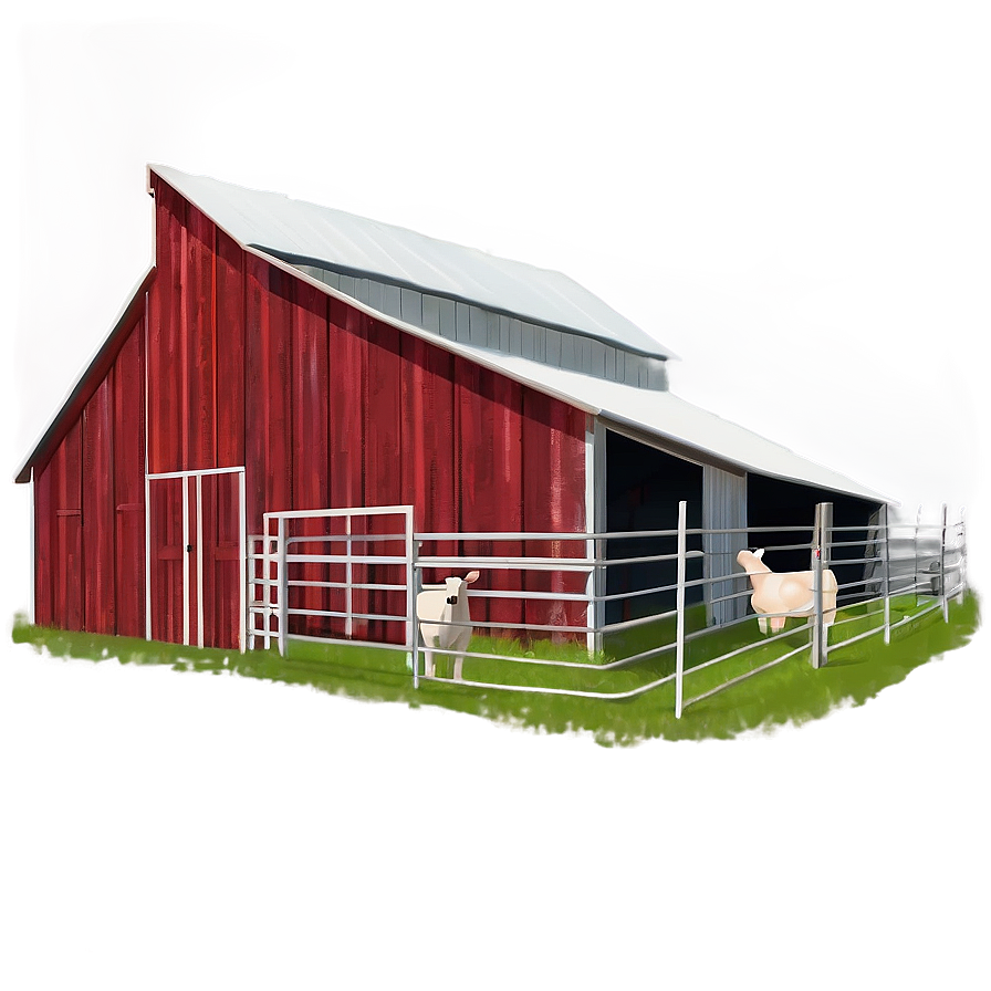 Barn With Livestock Pens Png Jla