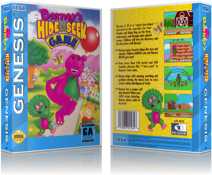 Barneys Hideand Seek Game Sega Genesis