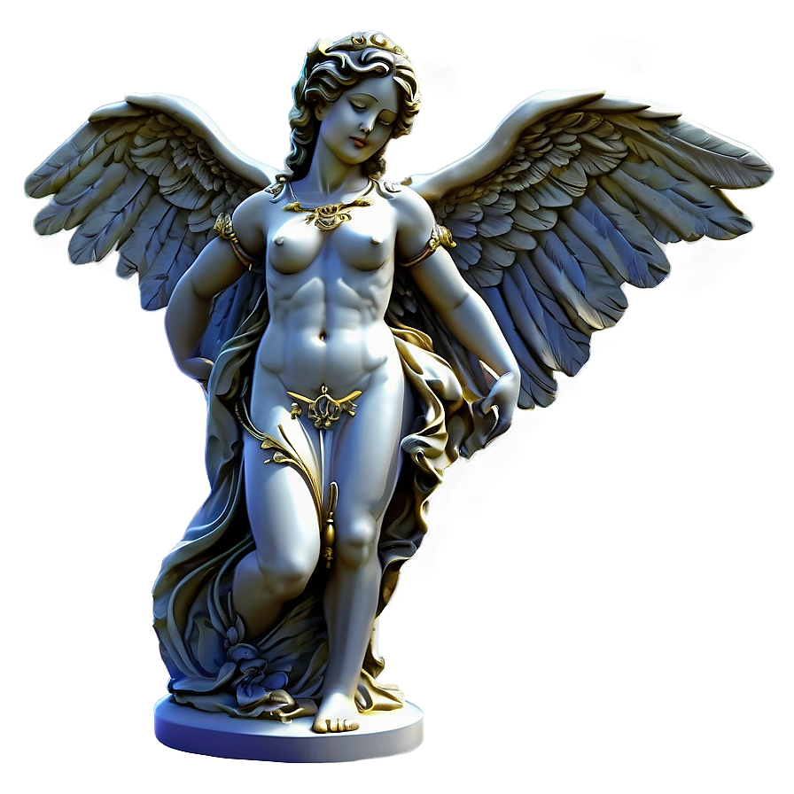 Baroque Angel Statue Png Toa