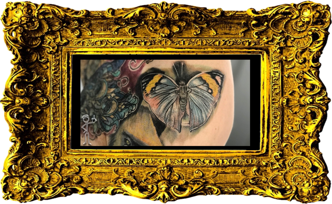 Baroque_ Frame_ Butterfly_ Tattoo_ Arm