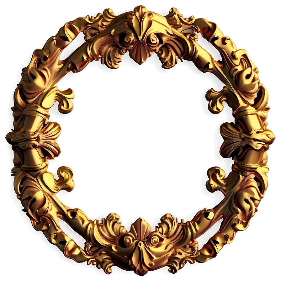 Baroque Gold Border Png Ccf49