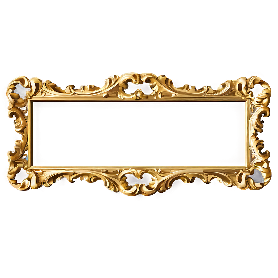 Baroque Gold Frame Png 05042024