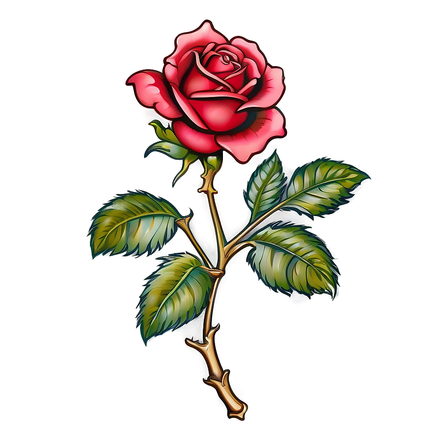 Baroque Rose Tattoo Draft Png Wpc