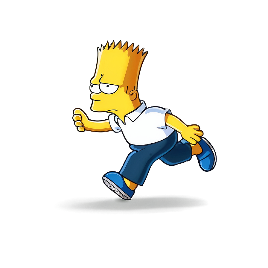 Bart Simpson In Action Png Hme40