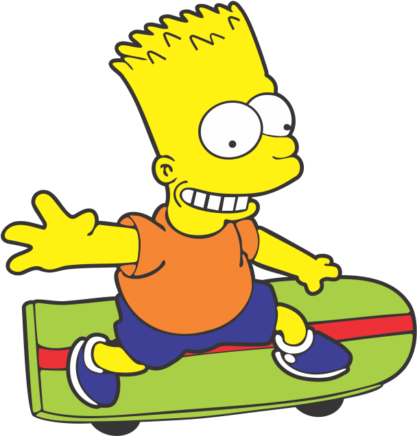 Bart Simpson Skateboarding