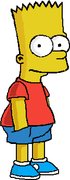 Bart Simpson Standing Side View