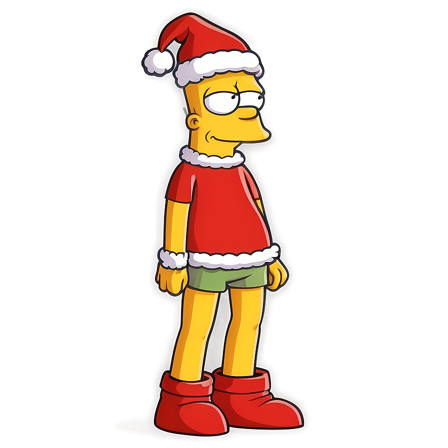 Bart Simpson With Santa Hat Png 38