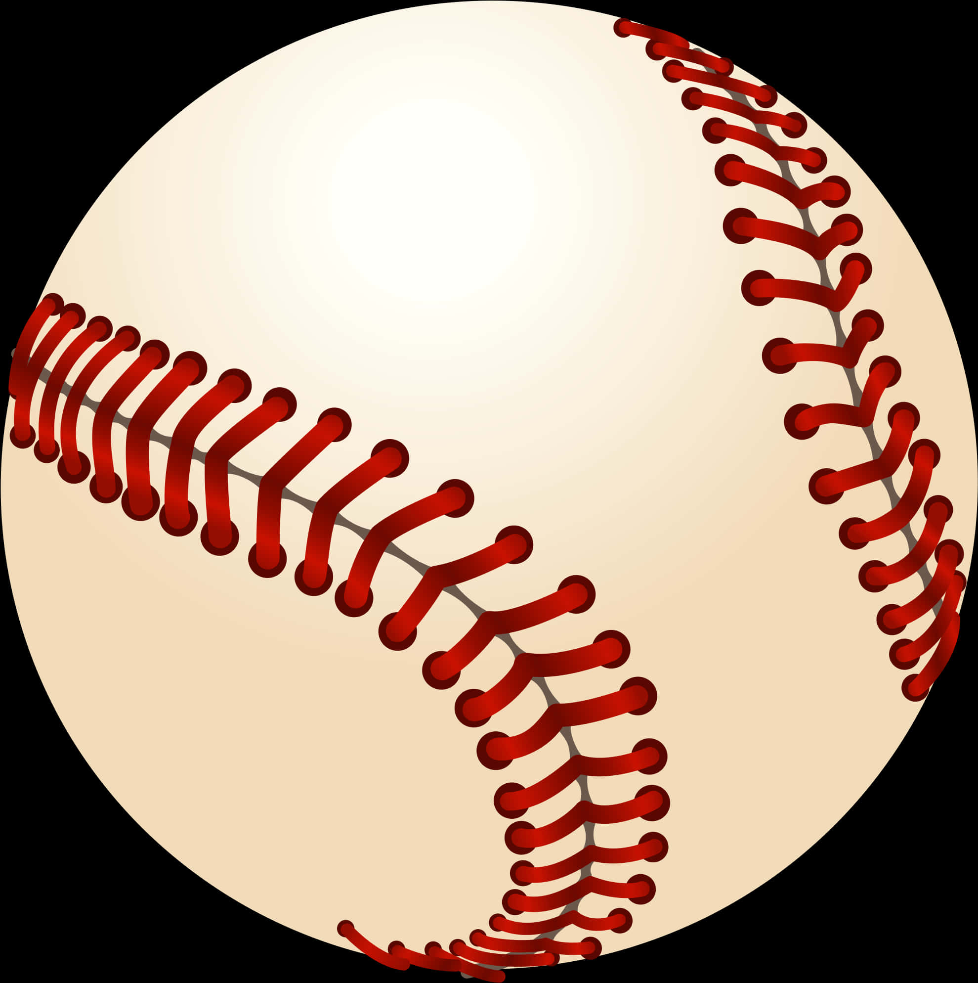 Baseball Close Up Vector Illustration