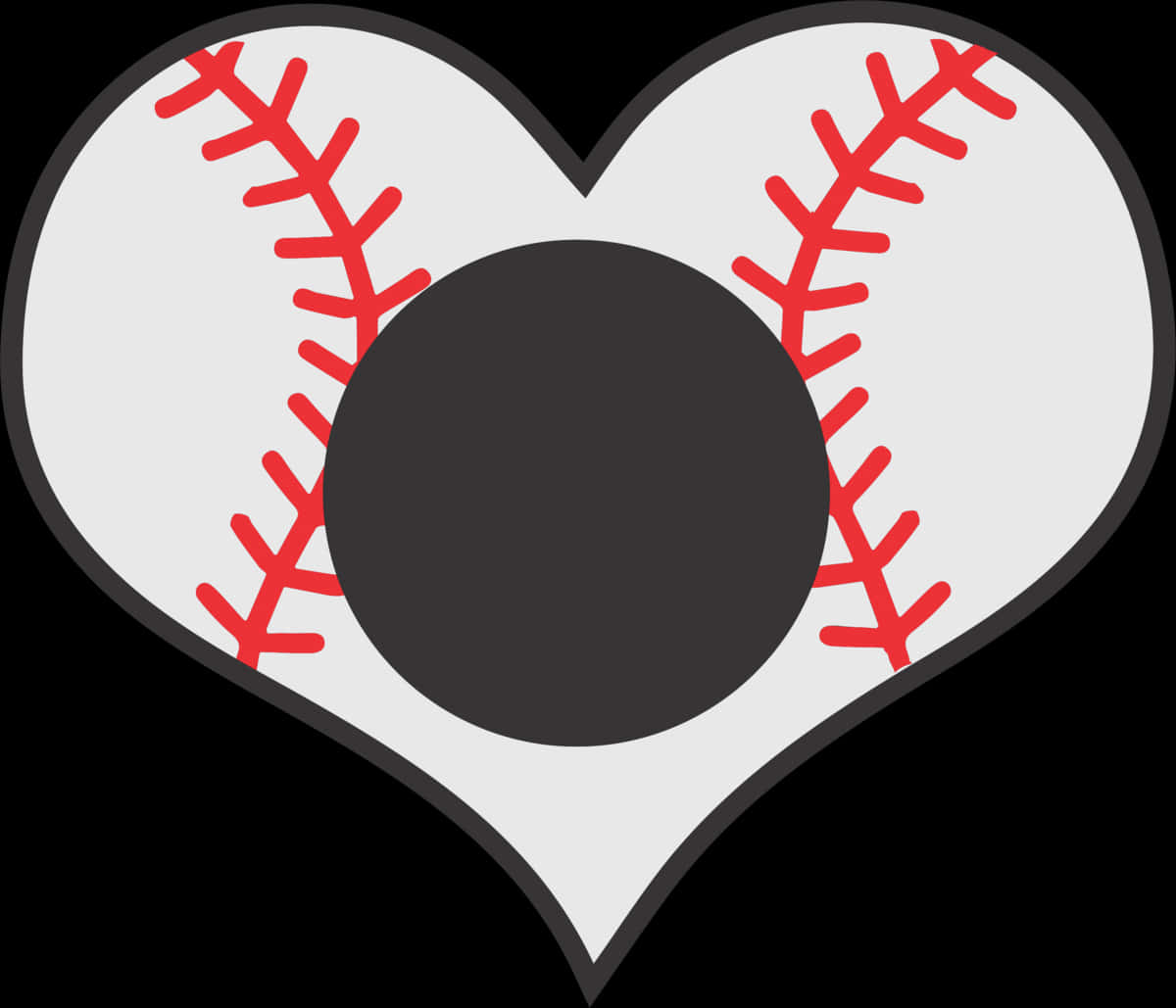 Baseball Heart Graphic