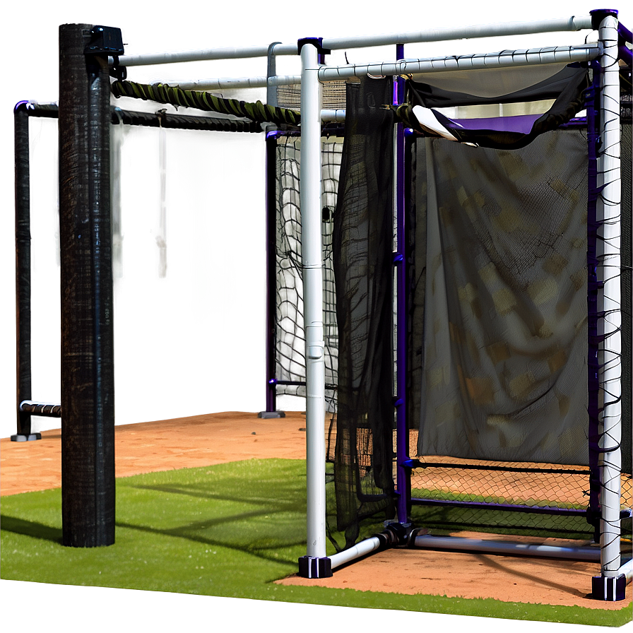 Baseball Stadium Batting Cage Setup Png 06292024