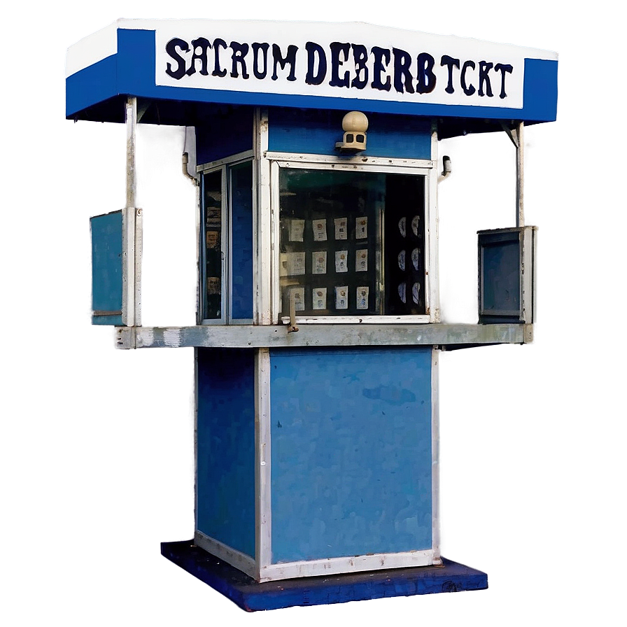 Baseball Stadium Ticket Booth Vintage Png Ody