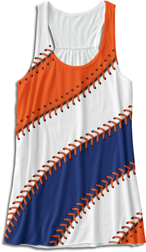 Baseball Stitch Design Tank Top