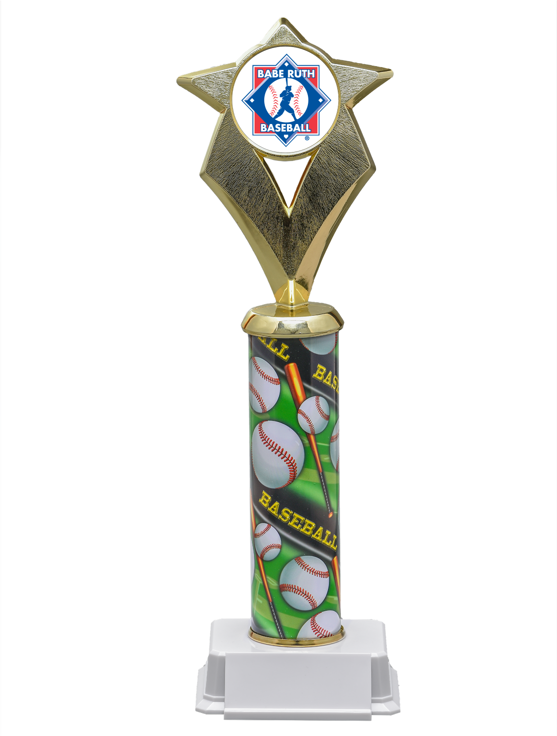 Baseball Trophy Star Design