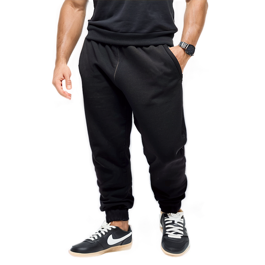 Basic Black Sweatpants Png 54