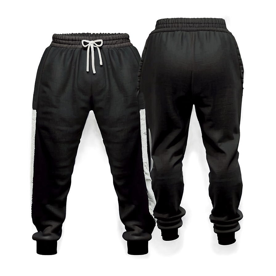 Basic Black Sweatpants Png Hvn74