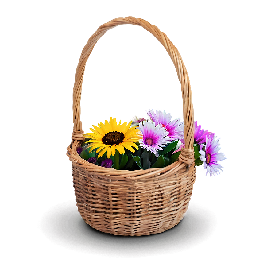 Basket Of Flowers Png 90