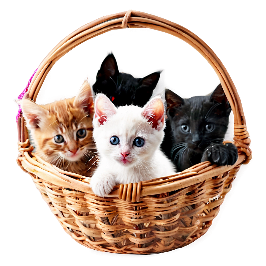 Basket Of Kittens Png 05242024