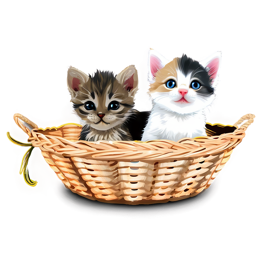 Basket Of Kittens Png Ovp