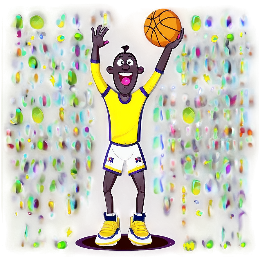 Basketball Cartoon Celebration Png Cty72