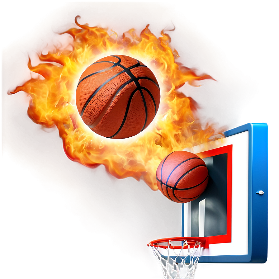 Basketball On Fire Png 04302024