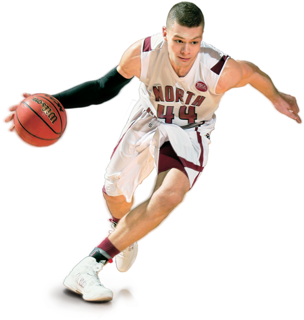 Basketball Player Dribbling Action