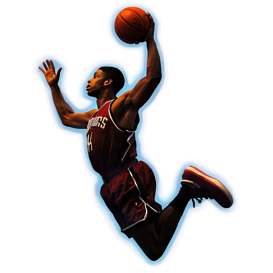 Basketball Player Silhouette Dunk Png Pvc36