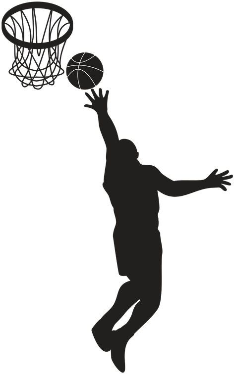 Basketball Player Silhouette Dunking