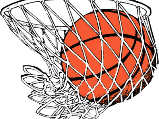 Basketball Swishing Through Net